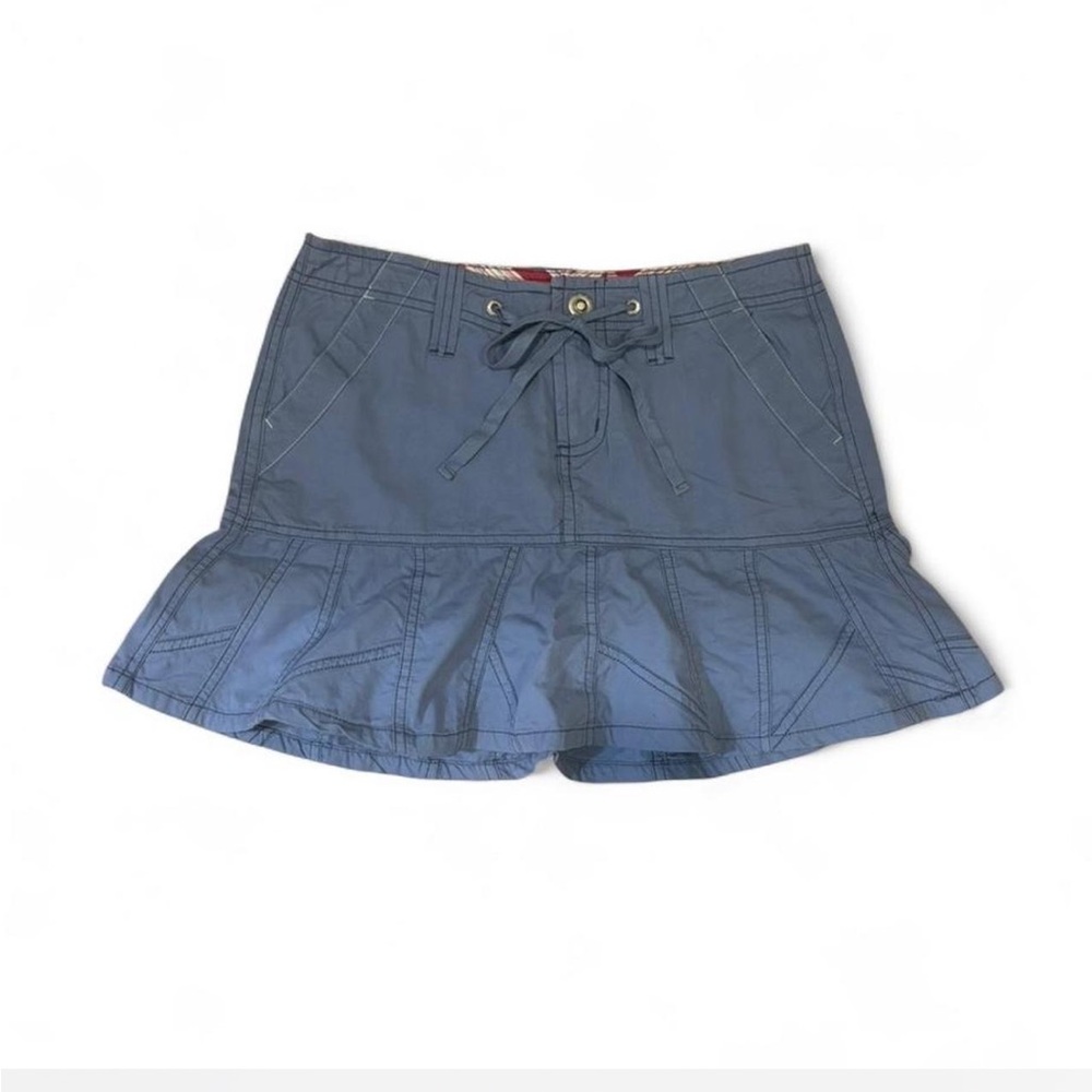 Vintage Y2K tiered drop waist cargo skirt